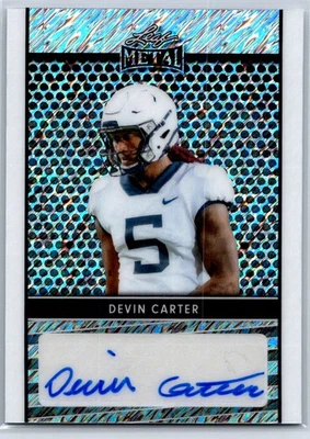 2024 Leaf Metal Collective Football Auto #/3 Devin Carter - Image 1 of 2