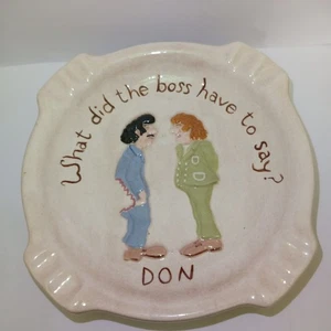 Cenicero vintage de bisque molde holandés años 70 pintado a mano cerámica decoración del hogar - Imagen 1 de 10