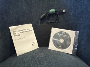 Lecteur DVD USB Slim Dell +/- RW DW316 Plug & Play profil bas Windows 7 8 10 11 - Photo 1/6