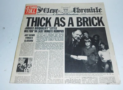 JETHRO TULL THICK AS A BRICK ORIG STEAMBOAT REPRISE LP ATTACHED NEWSPAPER MS2072 - Image 1 of 4