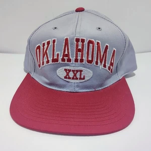 Vintage 90s Oklahoma Sooners Annco Pro Model Arch Snapback Hat Cap Twill XXL - Picture 1 of 8