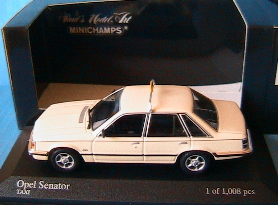OPEL SENATOR 3.0 E TAXI 1980 MINICHAMPS 400045195 1/43 BIANCO CREMA AUTO WAGEN - Immagine 1 di 1