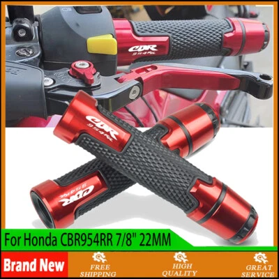 For Honda CBR954RR 2002 2003 Accessorie 7/8'' 22MM CNC Handle Bar Gel Hand Grips Foto 1 de 4
