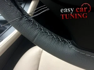 Passend für Land Rover Discovery 3 04-09 grau Echtleder Lenkradabdeckung - Bild 1 von 6