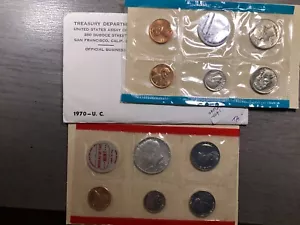 1970-PDS-Mint Set Original Government Packaging & Cello-10 Coins-040923-41 - Picture 1 of 6