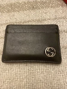 Gucci Kartenetui GG schwarz Leder Kartenetui 10x7cm Preloved Gucci - Bild 1 von 4