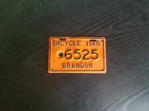1980 Brandon (Manitoba) Bicycle License Plate - Picture 1 of 2