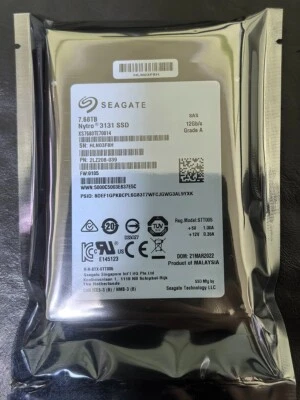 NEW Seagate Nytro 3131 7.68TB 2.5" SAS 12G XS7680TE70014 SSD Solid State Drive - Image 1 of 4