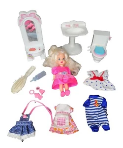 Barbie Kelly Potty Training Doll & Accessories bottle Toilet vtg 1996 Retro 90s - Picture 1 of 11