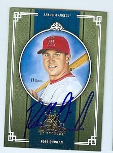 Robb Quinlan autographed baseball card (Angels) 2005 Donruss #8 Diamond Kings