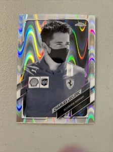 2021 Topps Chrome F1 CHARLES LECLERC Formula 1 B&W RayWave rifrattore SP - Foto 1 di 2