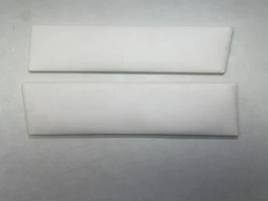 RANGER BAY ROD BOX BOLSTER CUSHIONS SET OF (2) WHITE 21" X 5 1/4" MARINE BOAT - Picture 1 of 13