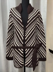 ALICE + OLIVIA SCOOP Womens Cabin Cottage Core Crochet  Cardigan Sweater SZ M - Picture 1 of 14