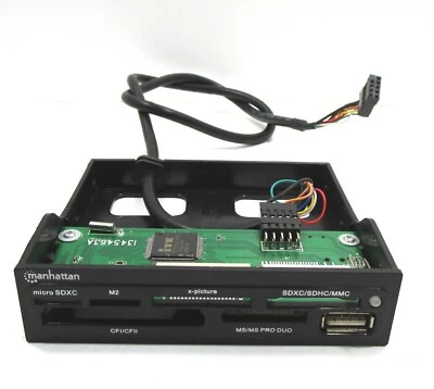 MANHATTAN 60 in 1 Internal 3.5" Multi Card Reader Writer USB 2.0 - Bild 1 von 4
