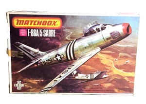 VINTAGE MATCHBOX PK-32 F-86A/5 SABRE 1:72 SCALE Boxed Plastic Model Kit Un-Start - Picture 1 of 13