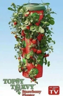 Bolsa de cultivo colgante Topsy Turvey plantas verticales de fresa boca abajo sin semillas Foto 1 de 4