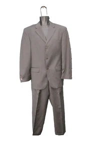 Principe Italy Suit Mens 40R? Gray Wool Button Work Jacket Pants ~34x32 READ - Picture 1 of 17