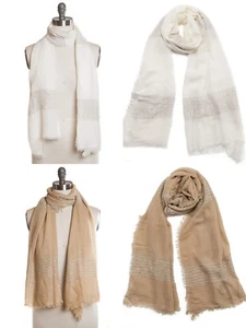 New Ombre Wrap Around Scarf Shawl with Small Sequins nwt - Picture 1 of 4