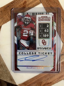 2020 Contenders Draft Picks CeeDee Lamb College Ticket “Diamond” Auto /15.