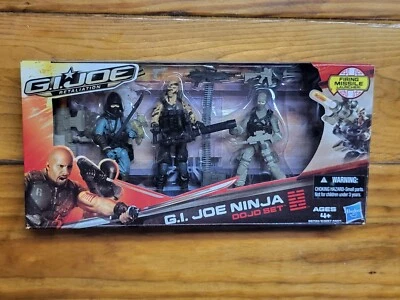 GI Joe Retaliation Dojo Set 3 Pack Roadblock Kamakura Beachhead Figure 2011 New - Image 1 of 4