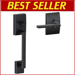 Century Aged Bronze Entry Handleset with Latitude Lever - Easy to Install - Picture 1 of 7