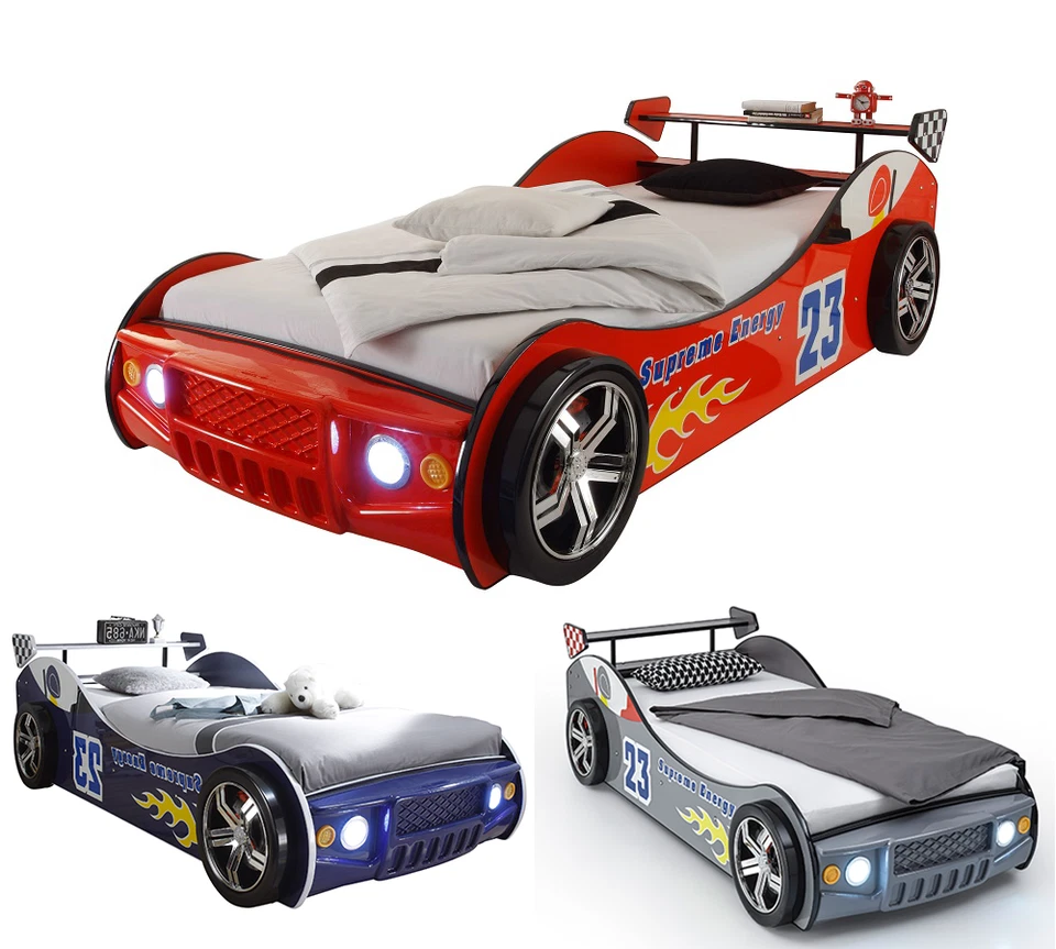 Kinderbett Energy Rennautobett Bett Schlafgelegenheit Rennauto Autobett Licht - Bild 1 von 1