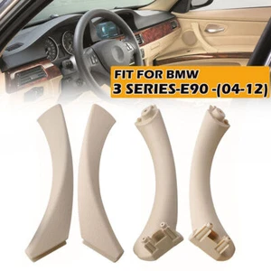 Beige For BMW E90 328i Rear Left+Right Side Inner Door Handle Pull Trim + Cover - Picture 1 of 9