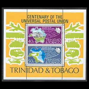 Trinidad & Tobago, Sc #244a, MNH,1974, S/S, UPU, Ship, Train, Aircraft, FHID-C - Picture 1 of 1