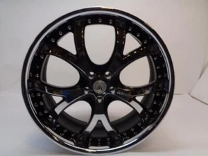 1 NEW ASANTI AF143 BLACK MACHINED 22x9 5X114.3 2 PIECE WHEEL WR - Picture 1 of 12
