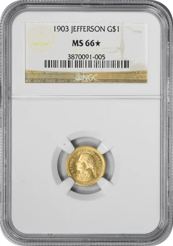 1903 Louisiana Purchase - Jefferson $1 Gold MS66* NGC Cover