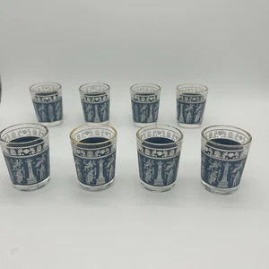 Vintage 8 acht Jeanette Blue Corinthian Schnapsgläser - Bild 1 von 19