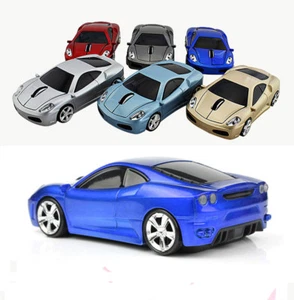 Ferrari Audi car Wireless Mouse Optical 2.4Ghz Game Laptop PC Mice +USB 5 Colors - Picture 1 of 40