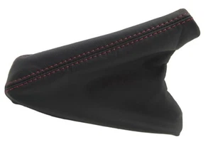 E Brake Boot Cover Leather Synthetic for BMW E36 92-99 Red Stitch - Picture 1 of 9