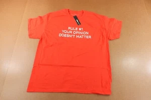 Fashion Nova Womens Large Oversized Red Short Sleeve One Rule Crew Neck Tee NWT - Picture 1 of 10