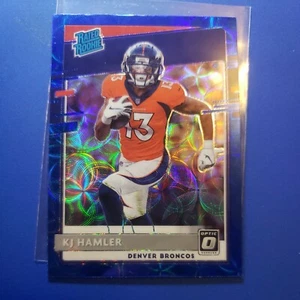 2020 Donruss Optic KJ Hamler Rated Rookie Blue Scope Prizm Denver Broncos - Picture 1 of 10