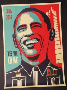 Silkscreen Poster President Barack Obama Visit Havana Cuba Art Serigraph 2016 - Picture 1 of 12