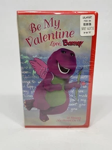 Be My Valentine Love Barney VHS 2000 New Sealed Rare Kids Video HTF - Foto 1 di 6