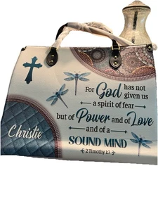 Christianart Designer Leather handbags Personalized CHRISTIE Power Sound mind - Picture 1 of 3