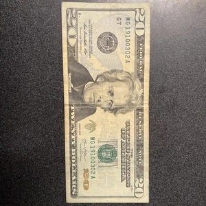 Twenty Dollar Bill True Birthday Anniversary Fancy Serial Number 02-03 Or 03-02 - Picture 1 of 8