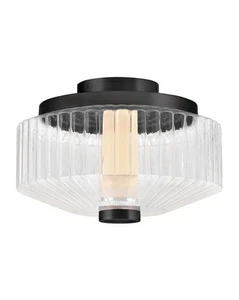 Fredrick Ramond FR41463 Reign 13"W Flush Mount Bowl Ceiling - Black - Picture 1 of 1