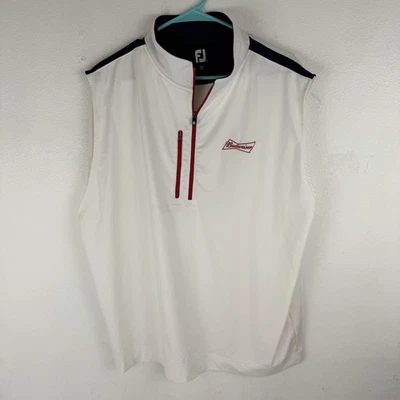 Chaleco Footjoy Performance Para Hombres XL Blanco Budweiser Golf Elastizado Moderno Foto 1 de 3