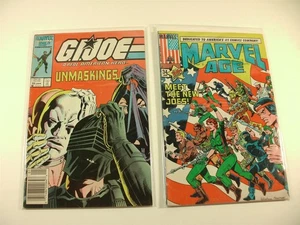 Lot of 2 Marvel Comics G.I. Joe No. 55 & Marvel Age No. 34 featuring Snake Eyes - Picture 1 of 3