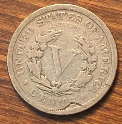 1903 Liberty Head V Nickel VG Condition Struck Through Debris Error Strike Thru - Image 1 of 4