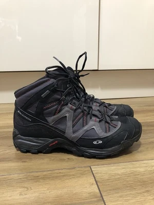 Salomon Mens Hiking Boots Size 9 UK Gore-tex Walking Outdoors Grey Black - Image 1 of 4