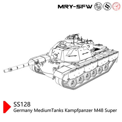 SSMODEL SS72128 1/72 Military Model Germany MediumTanks Kampfpanzer M48 Super - Image 1 of 3