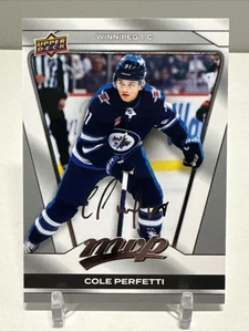 2025-26 Upper Deck MVP Silver Script #28 Cole Perfetti Winnipeg Jets - Imagen 1 de 2