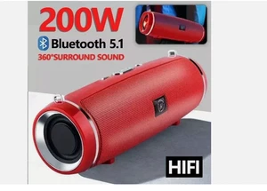 Ultra Loud High Bass Bluetooth Speakers Portable Outdoor Wireless Speaker Indoor - Picture 1 of 17