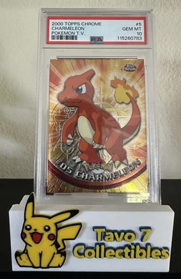 PSA 10 CHARMELEON #5 TOPPS CROMO POKEMON T.V. 2000 Foto 1 de 4