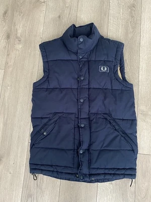 Fred Perry Padded Gilet Navy Sleeveless Quilted XS - Image 1 of 4
