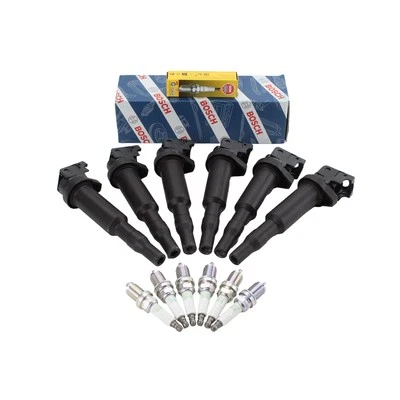 Bosch 6 Ignition Coil NGK 6 G-Power Spark Plug Kit For BMW E53 X5 3.0 L6 2006 - Image 1 of 3